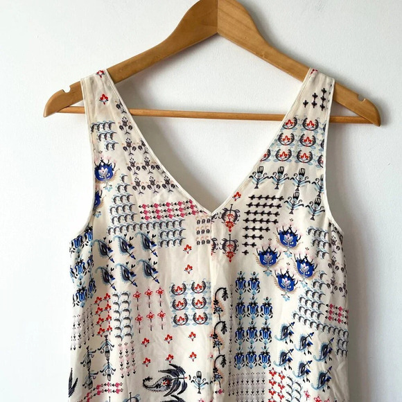 Club Monaco 100% Silk Ruffle Hem Sleeveless Dress NWT Size 0 - Picture 2 of 6